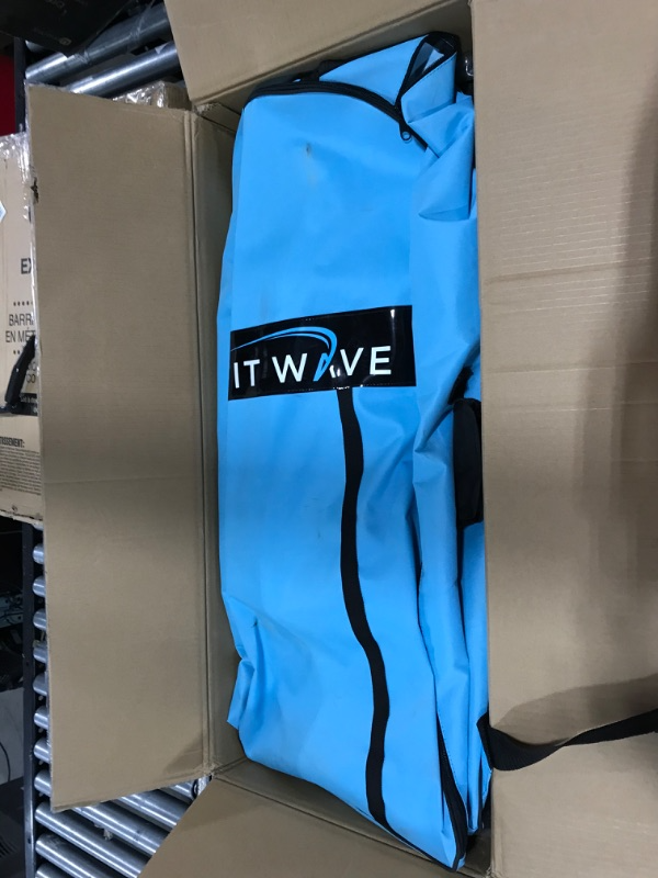 Photo 1 of FITWAVE Paddle Board 9.5ft + Kit - Inflatable Paddle Boards for Adults - Inflatable Stand Up Paddle Board with Pump, Emergency Repair Kit, Bag & More - Anti Air Leaking & Nonslip Deck
