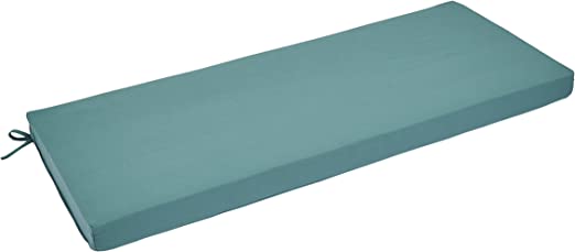 Photo 1 of Amazon Basics Outdoor Patio Bench Cushion 45 x 18 x 3 Inches, Cyan Blue
