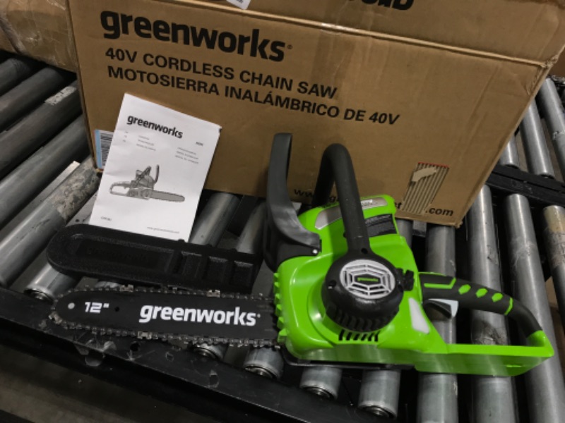 Photo 2 of ***NO BATTERY***GreenWorks 20292 G-MAX 40V 12-Inch Cordless Chainsaw