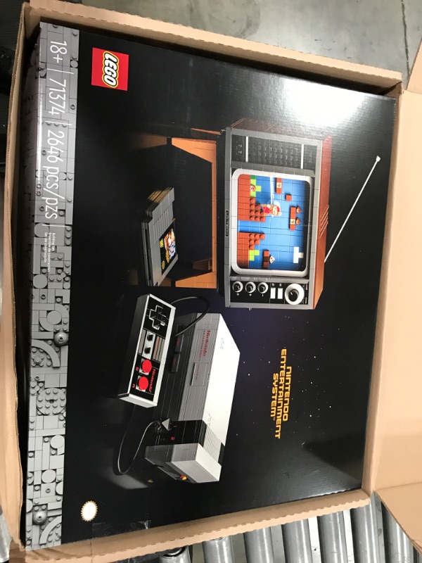 Photo 2 of LEGO Nintendo Entertainment System 71374 Building Kit; Creative Set for Adults; Build Your Own NES and TV, New 2021 (2,646 Pieces)
