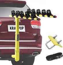 Photo 1 of 5 Bike Rack ,Bicycle Car Racks,Kranpop Heavy-Duty Bicycle Racks for Tow Hitch - Foldable Bike Carrier Hitch Mount - Easy to Mount, Secure Bike Holder - Modern 5-Bike Storage Rack for Car, SUV, Truck
