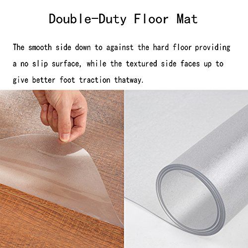 Photo 1 of SHAREWIN Office Chair Mat for Hard Floors - 47''×47'',Heavy Duty Clear Wood/Tile Floor Protector PVC Transparent 2 pieces