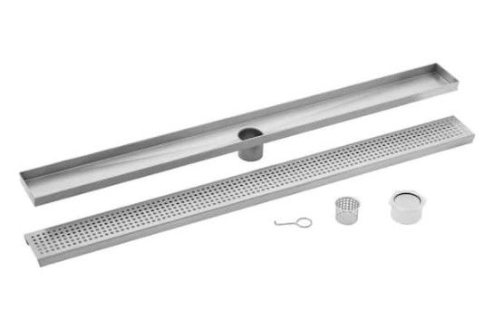 Photo 1 of 48 in. Stainless Steel Tile Insert Linear Shower Drain
