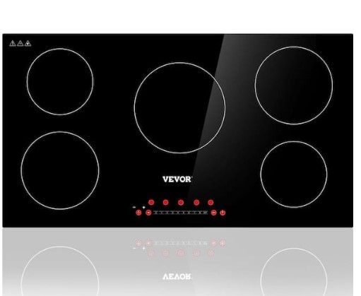 Photo 1 of 35.4 in. x 20.5 in. Built-in Induction Electric Stove Top with 5-Burners Ceramic Cooktop with Child Safety Lock

