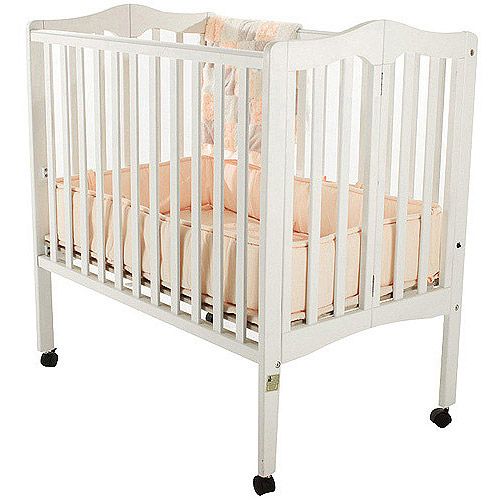 Photo 1 of Dream on Me Lightweight 2-in-1 Folding Portable Mini Crib White
