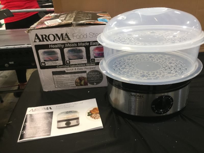 Photo 2 of AROMA® 5Qt. 2-Tier Food Steamer, BPA-Free, Dishwasher Safe (AFS-186)