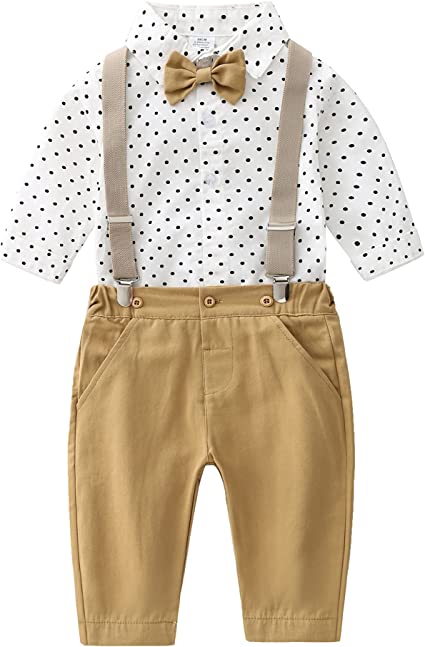 Photo 1 of 6-9M Boarnseorl Baby Boys Long Sleeve Gentleman Outfits Set
