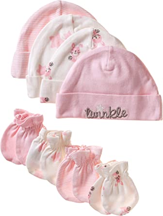 Photo 1 of Gerber Baby Girls' 8-Piece and 9-Piece Cap and Mitten Sets PRE-M
