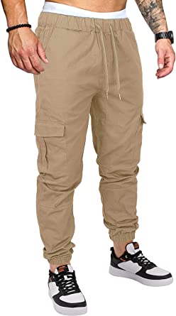 Photo 1 of 2XL OUTSON Mens Fashion Joggers Sports Pants Casual Cotton Cargo Pants Gym Sweatpants Trousers Mens Long Pant
