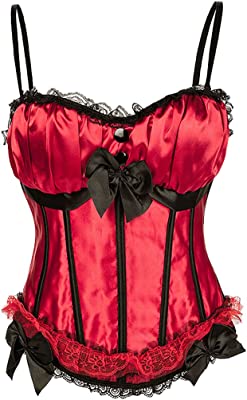 Photo 1 of Alivila.Y Fashion Womens Vintage Sexy Removable Spaghetti Strap Bowknot Corset 2XL 
