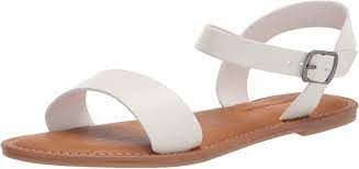 Photo 1 of Amazon Essentials Women's Two Strap Buckle Sandal, Size 10W