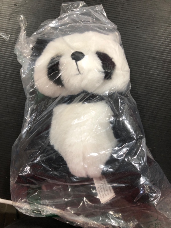 Photo 2 of Fluffuns Panda Stuffed Animal - Stuffed Panda Bear Plush Toys - 9 Inches (Black)