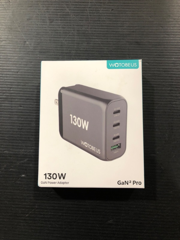 Photo 2 of 130W USB C GaN Wall Charger WOTOBEUS PD 100W PPS45W Super Fast Charging Station Type-C Laptop QC4+ Power Adapter AC Cable Multiple Ports for iPhone 14 13 12 iPad MacBook Samsung Pixel Leveno HP Dell
