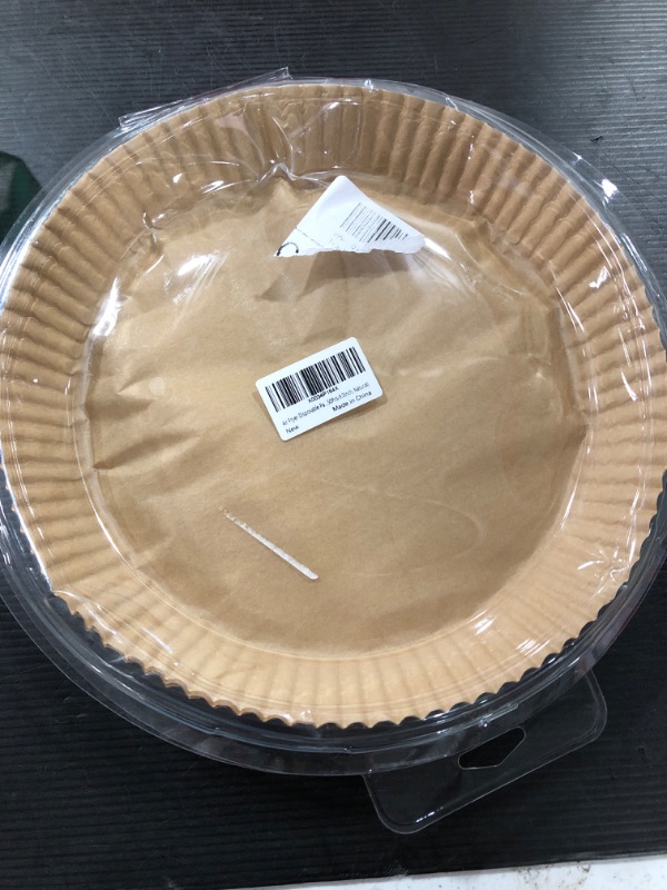 Photo 2 of Air Fryer Liners, Air Fryer Disposable Paper Liner, 50Pcs Airfryer Parchment Paper, 9 inch Non-Stick Parchment Paper for Air Fryer, Air Fryer Paper Liners 9in Round Paper Plates for Baking Cooking BBQ
