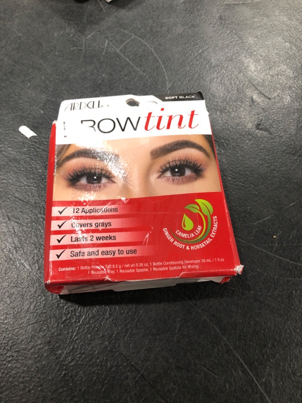 Photo 2 of Ardell Brow Tint Soft Black, Longer-lasting Semi-permanent Brow Dye, with Natural Extracts, Complete Brow Tinting Kit, 1 pack
