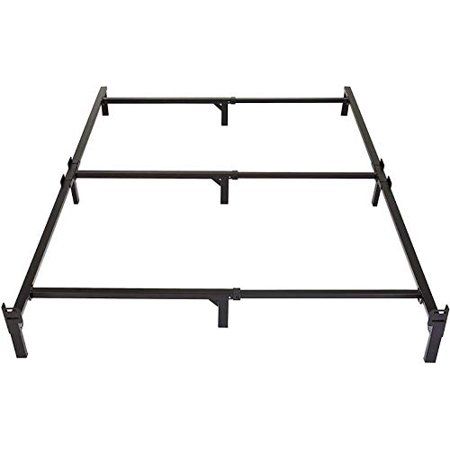 Photo 1 of Basics 9-Leg Support Metal Bed Frame - Strong Support for Box Spring and Mattress Set - Tool-Free Easy Assembly - Queen Size Bed
