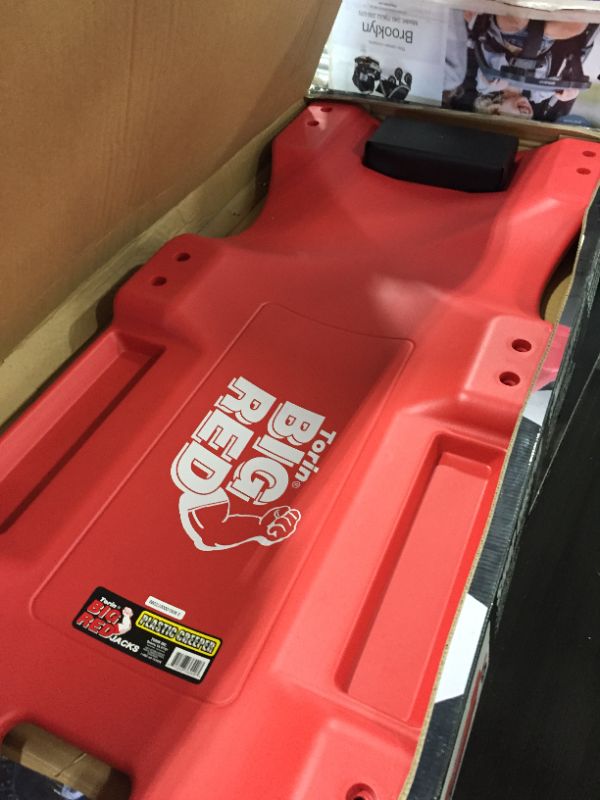 Photo 2 of BIG RED TR6240 Torin Blow Molded Plastic Rolling Garage/Shop Creeper: 40" Mechanic Cart with Padded Headrest and 6 Casters