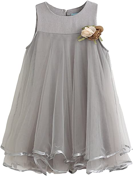 Photo 1 of Ant-Kinds 1-6T Kid Baby Girl Flower Girls Tulle Lace Dress for Birthday Prom Wedding (Size: 6-7)