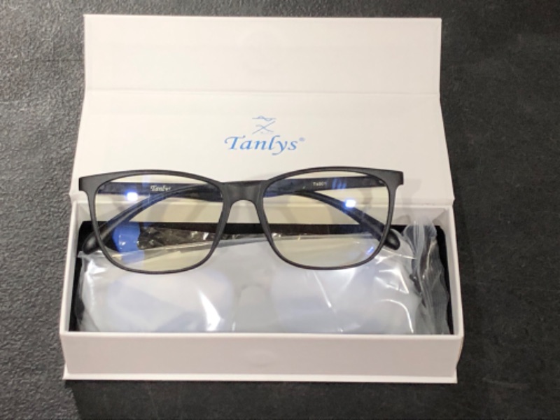 Photo 2 of Tanlys 2 Pack Blue Light Blocking Glasses for Computer Eye Strain [Dry Eye and Sour Eye]