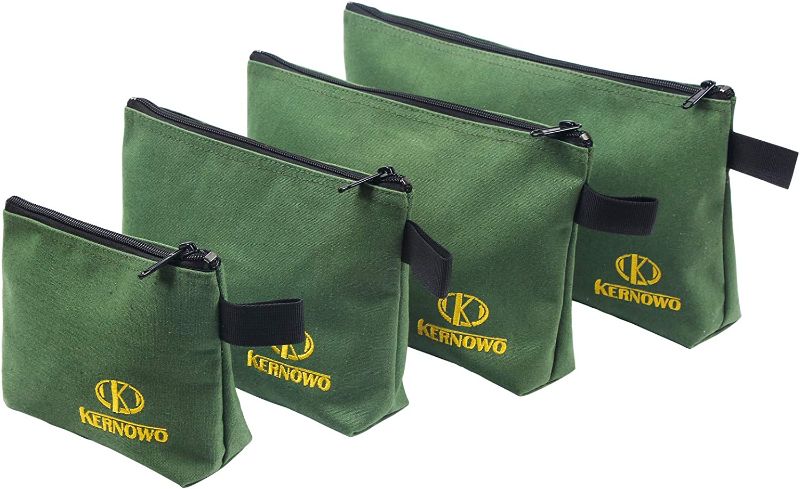 Photo 1 of 4 Pcs Upgrade Canvas Zipper Tool Pouch, 20 oz Heavy Duty Tool Bag, Water Resistant Utility tools Organizer, 7.5/9.5/11.5/13 inch Spacious Storage Pouches with Dependable YKK Nylon Zippers by KERNOWO
