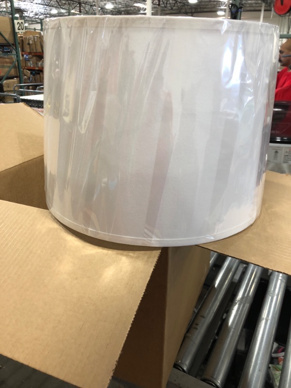 Photo 3 of Aspen Creative 37001 Transitional Oval Hardback Shaped Spider Construction Lamp Shade in Off-White, 13 1/2" wide (8" + 13 1/2") x (8" + 13 1/2") x 10 1/2"
