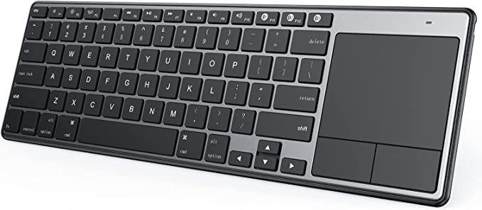 Photo 1 of Bluetooth Keyboard with Touchpad for Mac OS & iPad iOS, Rechargeable Wireless Keyboard with Trackpad, Ultra Slim Multi-Device Keyboard for MacBook Pro/Air, iMac, iPhone, iPad Pro/Air/Mini
