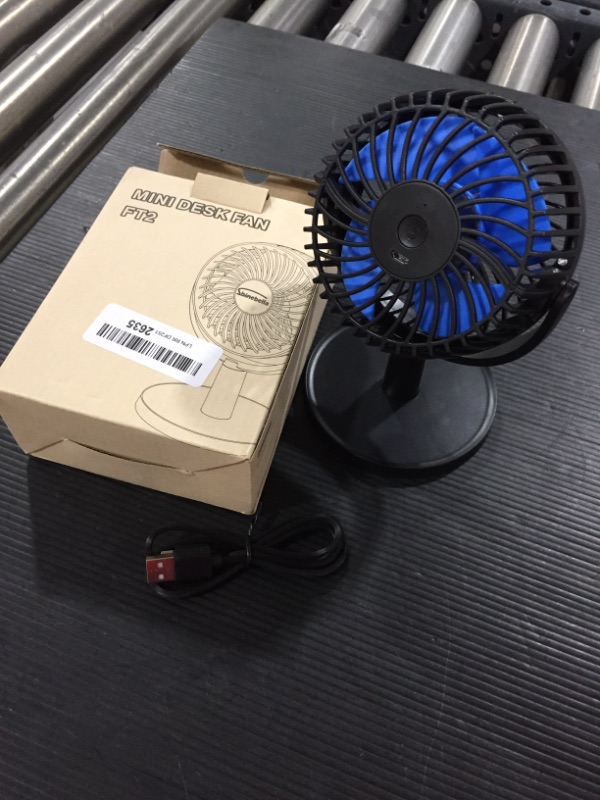 Photo 2 of 4 Speeds Small Desk Fan with Strong Airflow