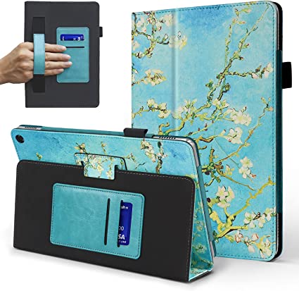 Photo 1 of CoBak Case for All New Fire HD 10 Tablet 11th Generation and Fire HD 10 Plus 2021 - Slim Folding Stand Folio Cover for Fire 10 with Card Pocket, Blossom