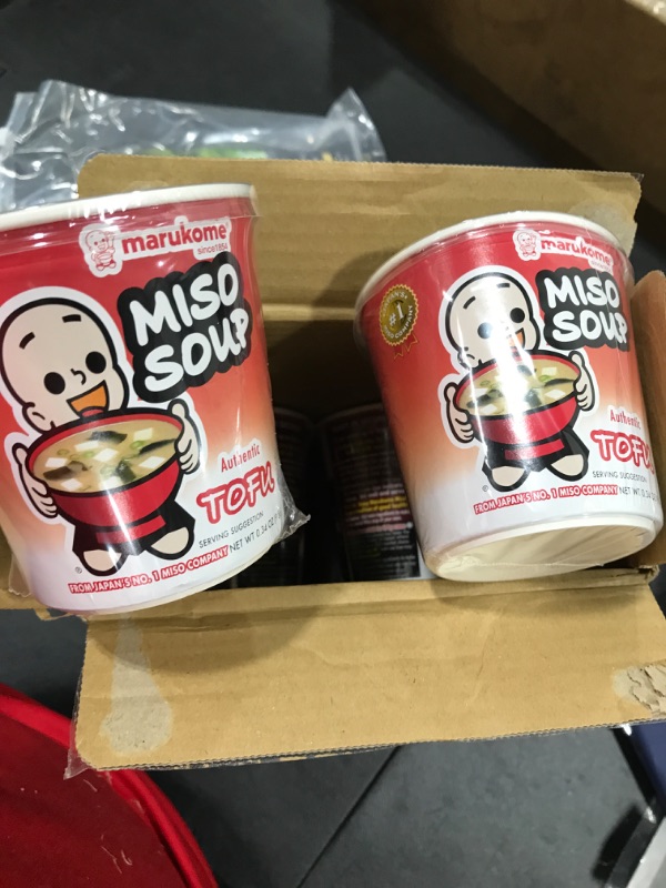 Photo 1 of 6 PACK Marukome Instant Miso Soup Cup Tofu
EXPIRES MARCH 23 2023
