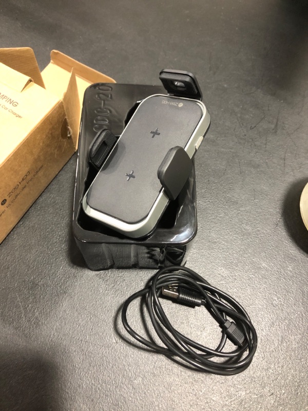 Photo 1 of [Adjustable Dual Coils] Wireless Car Charger, ZeeHoo 15W Fast Charging Auto-Clamping Car Mount,Qi Air Vent Phone Holder for iPhone 13 12 Pro Max Mini/Samsung Galaxy Z Flip 4 3 5G S21/LG/Pixel 6 Pro