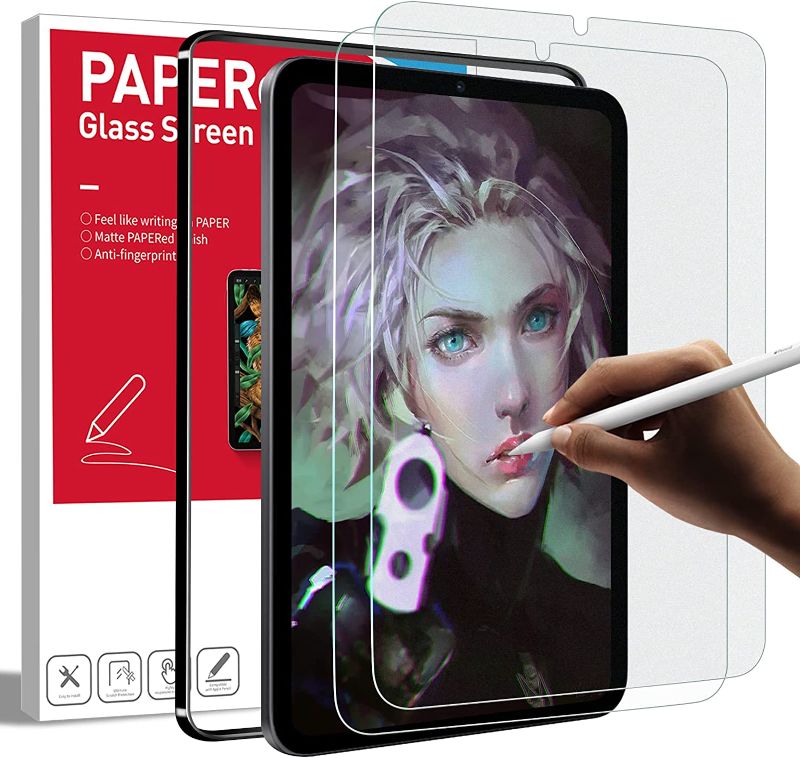 Photo 1 of Ambison Papered Glass Screen Protector Designed for iPad Mini 6 2021, Install Frame/Easy Installation/Anti Glare, Paper-Matte Finish Writing Feel Like Paper, 2nd Gen Apple Pencil Compatible