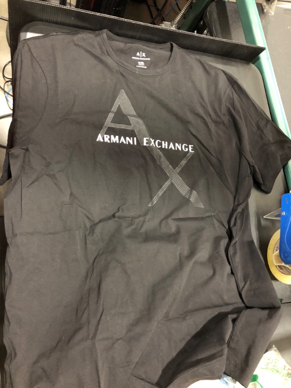 Photo 2 of AX Armani Exchange Men's Crew Neck Logo Tee, XXL