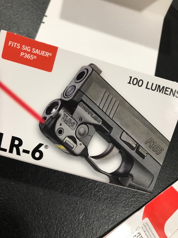 Photo 6 of Streamlight 69284 TLR-6 Tactical Pistol Mount Flashlight 100 Lumen with Integrated Red Aiming Laser Designed Exclusively and Solely for Sig Sauer P365