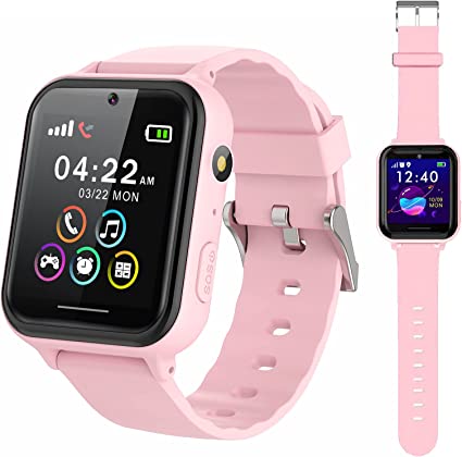 Photo 1 of PTHTECHUS Smart Watch for Kids - Boys Girls Smartwatch with 2 Way Phone Need 2G SIM to Call SOS Games Music MP3 Player HD Selfie Camera Calculator Alarm Timer 12/24 Hours for 4-13 Years Old Students