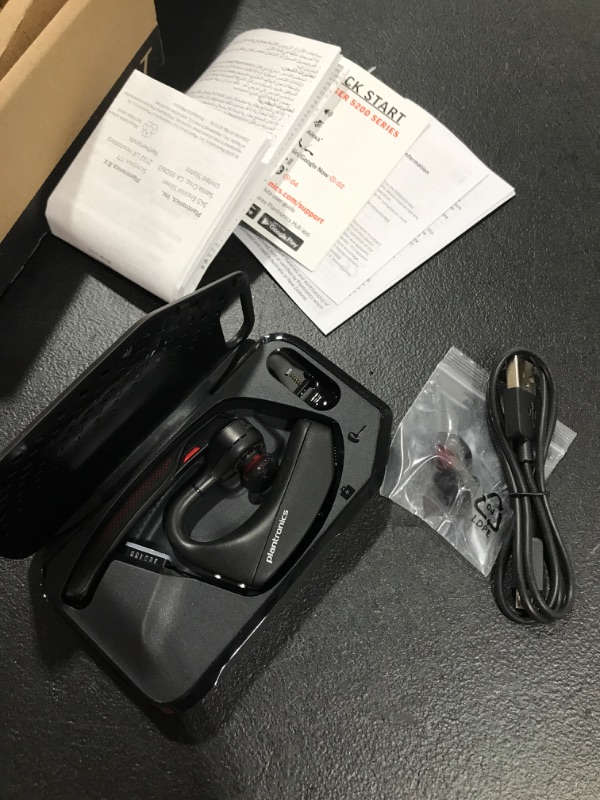 Photo 2 of Plantronics Voyager 5200 UC Bluetooth Headset System with USB Type-A Adapter