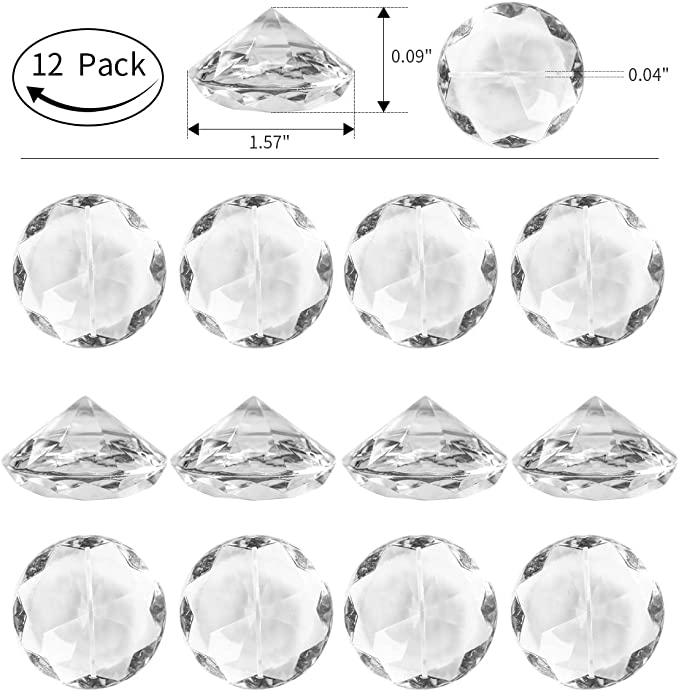 Photo 1 of AiFanS Place Card Holder,Table Number Holders,Diamond Place Card Holdes,Clear,12Pcs for Table,Weddings