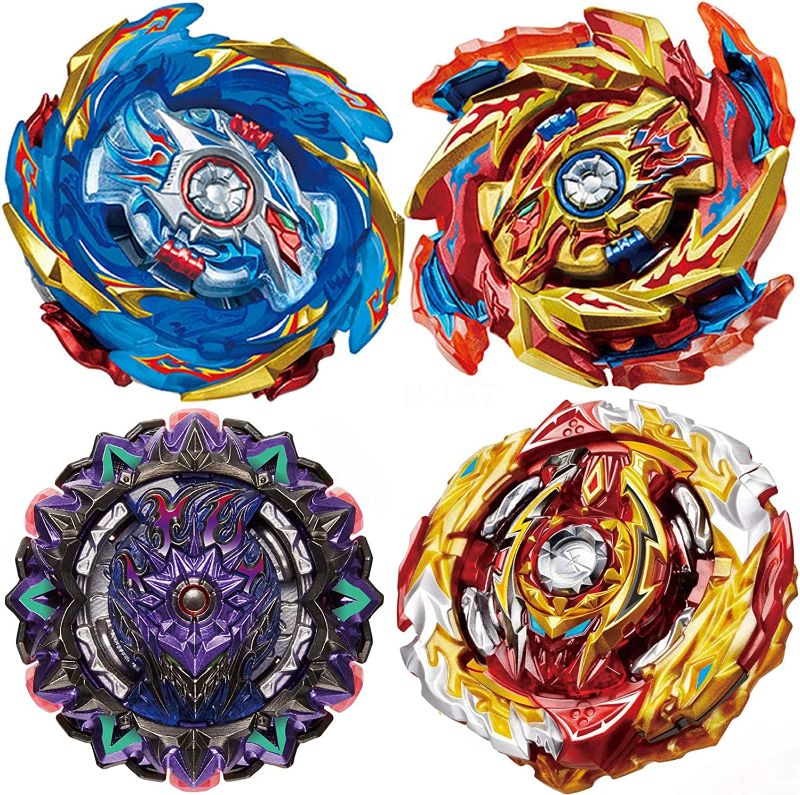 Photo 1 of BaiYunPOY 4 Pcs Burst God Bey Battle Battling Top Gyro, Burst Starter Gaming Top Spinning Toy, Birthday Party School Gift Idea
