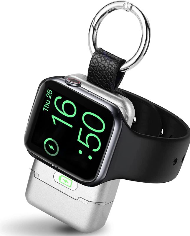 Photo 1 of Upgraded Version? iwatch Charger 1400mAh Smart Keychain Power Bank,Portable Magnetic iWatch Charger for Apple Watch Series 7/6/SE/5/4/3/2/1 (Black)
