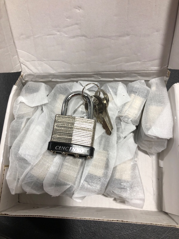 Photo 2 of 40mm Keyed Alike Nickel Plated Laminated Steel Padlock