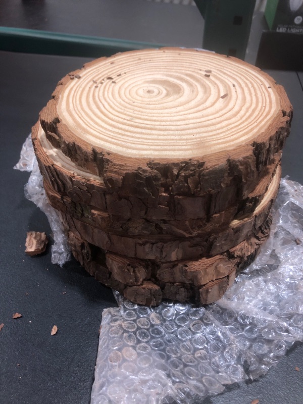 Photo 2 of 6Pack 7“-8” Round Rustic Woods Slices Unfinished Wood Great for Weddings Centerpieces Crafts