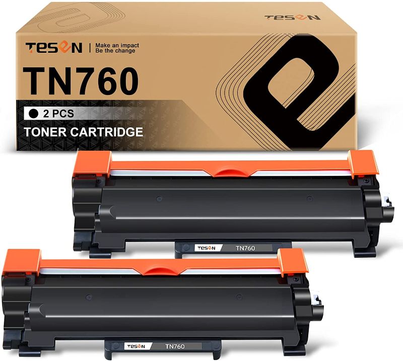 Photo 1 of 2-Pack TN760 MFC-L2710DW Toner TESEN Compatible Cartridge Replacement for Brother TN760 TN730 for HL-L2325DW HL-L2350DW HL-L2370DW HL-L2390DW HL-L2395DW MFC-L2690DW MFC-L2717DW MFC-L2750DW
