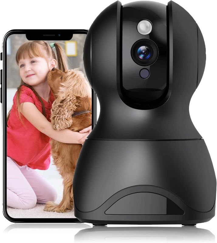 Photo 1 of Pet Camera with Phone APP, 1080P Indoor Camera with 2-Way Talk, Night Vision Dog Camera, Sound/Motion Detect Alarm, Pan/Tilt/Zoom Pet Cam,SD/Cloud Storage Indoor Home Camera for Home Security Baby Cam
