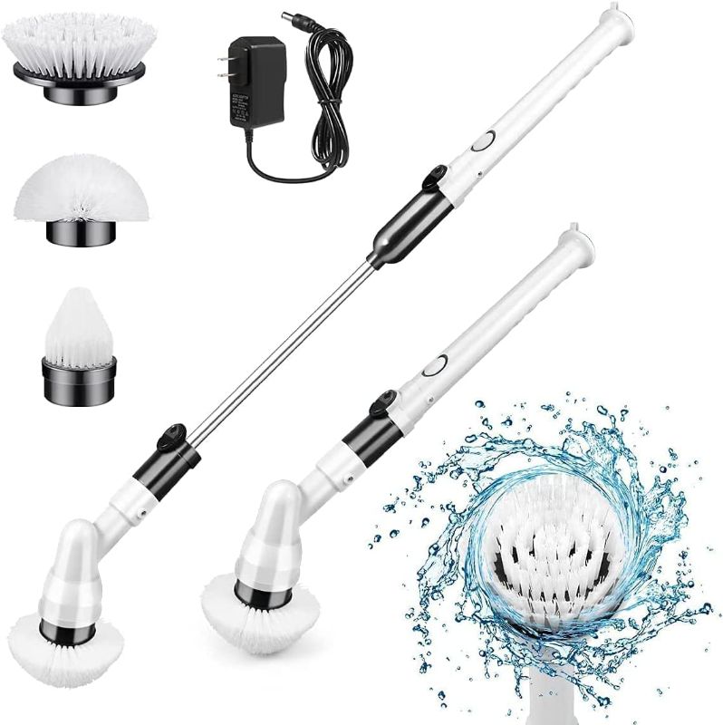 Photo 1 of Electric Spin Scrubber, New 360 Cordless Upgraded Scrubber Cleaning Brush with 5 Replaceable Cleaning Scrubber Brush Heads for Bathroom Kitchen & Tub
