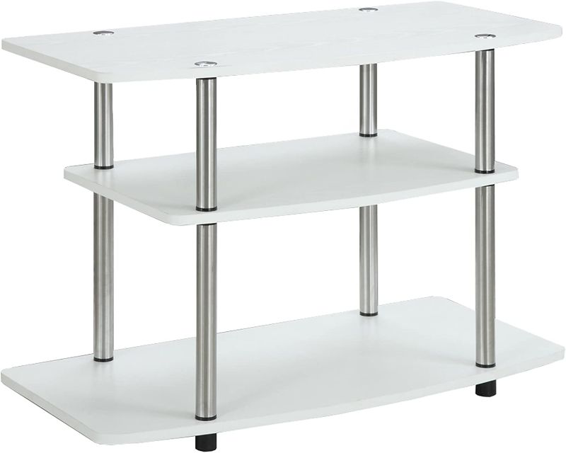 Photo 1 of Convenience Concepts Designs2Go 3 Tier TV Stand, White