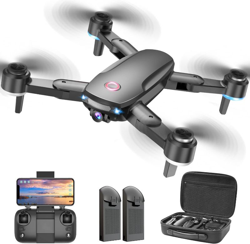 Photo 1 of GPS Drone with 4K Camera for Adults Begineer, New model RC Drone Quadcopter with Brushless Motor Strong Wind-resistant Dual Camera 5G WiFi FPV Live Video Foldable Drone 40mins Flight Time Auto Return Follow Me 3 Speeds
