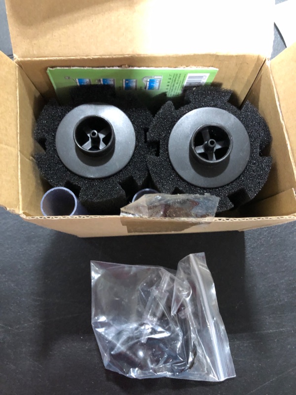 Photo 1 of ALEGI Aquarium Sponge Filter with Air Stone, Airline Tubing for Betta, Nano, Shrimp, Fry Fish Tank (Small up to 10Gal 2 Pcs)

