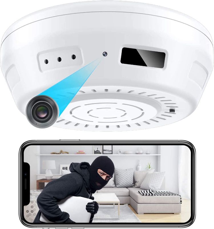 Photo 1 of Hidden Camera WiFi - Nanny Cams Wireless with Cell Phone App - 6 Months Battery Power, Night Vision, Motion Detection, Sideways Lens for Indoor Security
