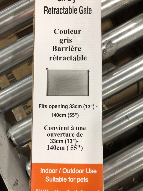 Photo 2 of EasyBaby Retractable Baby Gate, 33" Tall, Extends up to 55'' Wide, Grey / Child Safety Baby Gates, Pet Retractable Gates for Stairs, Doorways, Hallways, Indoor and Outdoor
