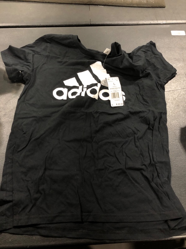 Photo 2 of adidas Women's Badge of Sport Tee Large Core Black/White