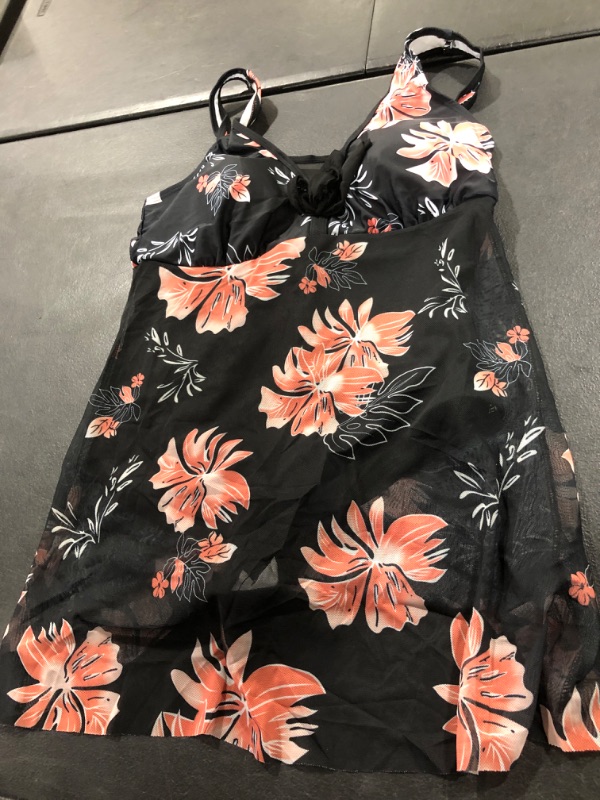 Photo 1 of American Trends Bathing Suits Tummy Control Womens Mesh Swimdress One Piece Swimsuits for Women Athletic Swimwear 10-12 Pink-floral L